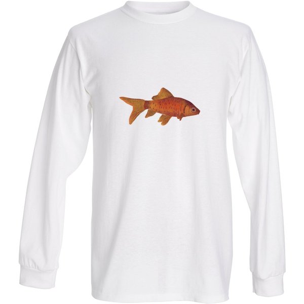 Shirt met goudvis illustratie